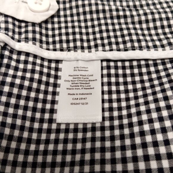 Talbots Ladies Pants Size 12 Chatham Ankle Black & White Gingham Print Side Zip - Picture 10 of 10
